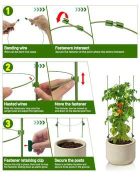 Avalution tomato cage offers stable support for heavy vines and climbing vegetables.