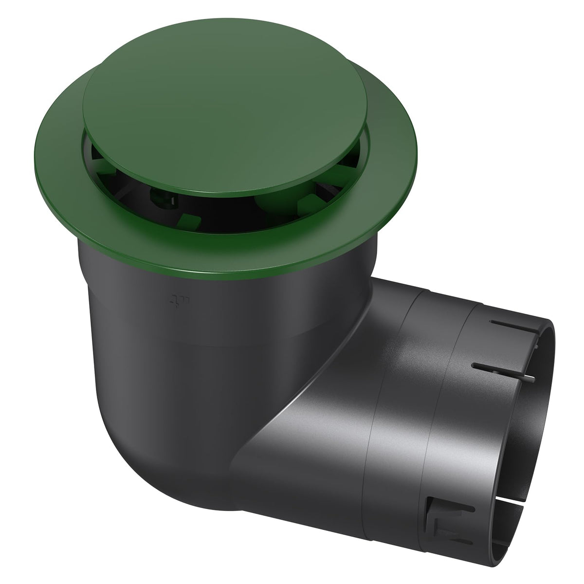 Avanhitch 4 inch pop up emitter with elbow directs water away from foundation