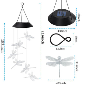 AVEKI dragonfly wind chime with night glow for mood lighting.