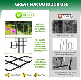 AVELOTUUG 17in high, 27ft long fence defines walkways and garden edges.