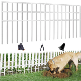 AVELOTUUG 31ft no dig fence panel assembly secures large yard boundaries.