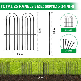 AVELOTUUG rustproof metal fencing with ground stakes enables easy, no-dig installation.