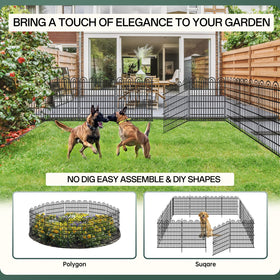 AVELOTUUG decorative fence blends with yard aesthetics without blocking view.