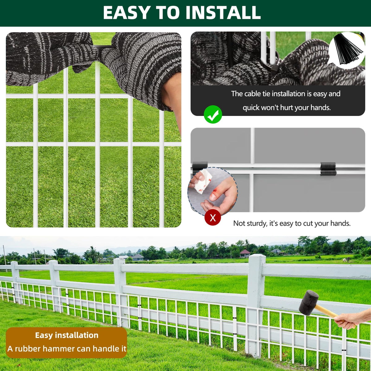 AVELOTUUG dog garden protection panel keeps pets away from beds.