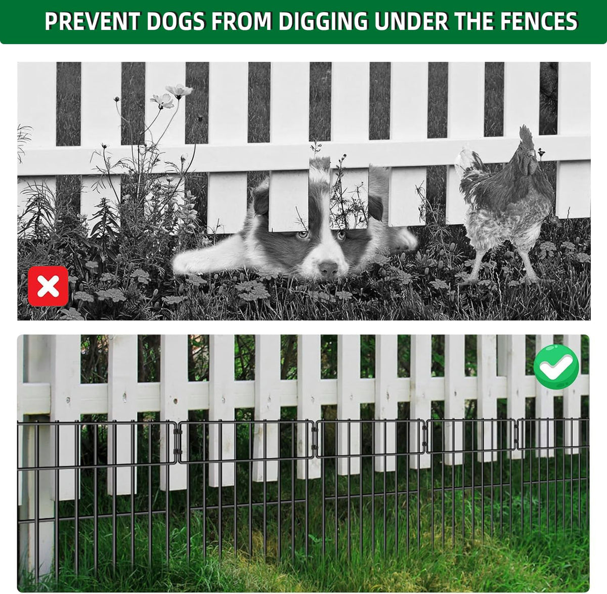 AVELOTUUG garden-border decorative fence adds a tidy boundary for flower beds.