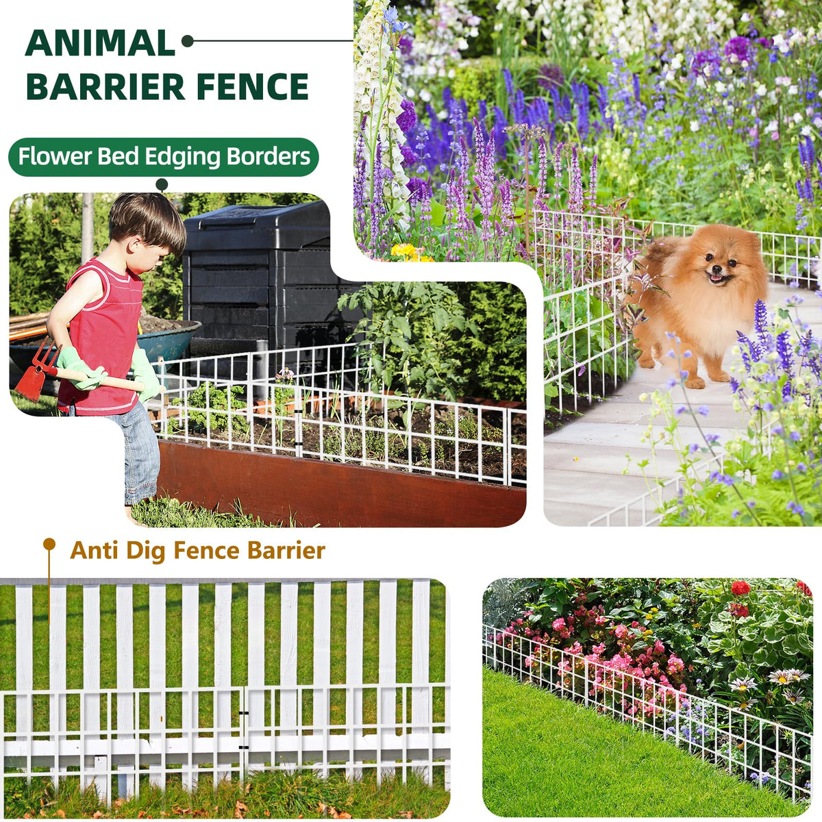 AVELOTUUG outdoor yard fence system suitable for patios and borders.