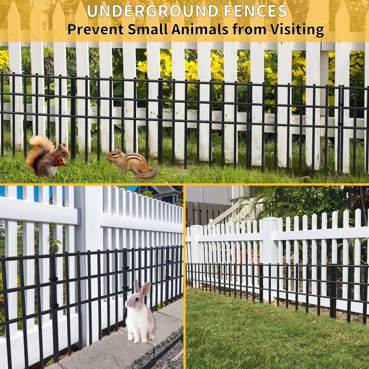 AVELOTUUG garden fence ground spike demonstrates easy ground insertion for stability