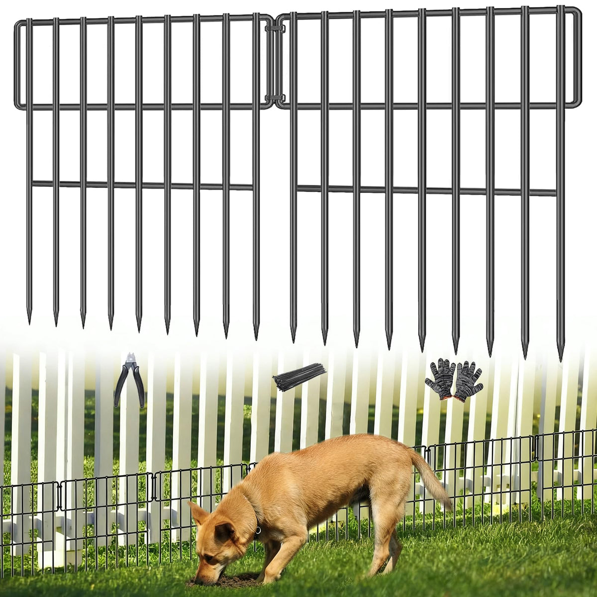 AVELOTUUG no-dig dog fence panels keep pets contained without digging.