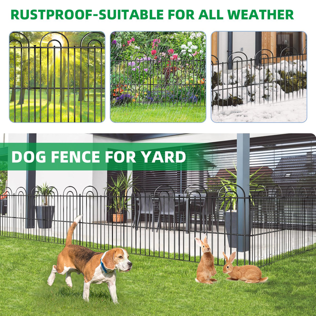 AVELOTUUG heavy duty fence design resists weather while protecting plants.