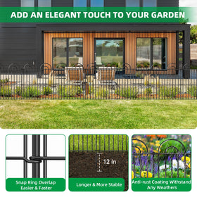 AVELOTUUG outdoor border fence demonstrates the 50 ft total length for layouts.