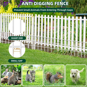 AVELOTUUG white garden edge fence enhances outdoor aesthetics.