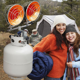 Avenger FBDTP30 rotating swivel head provides 45-degree directional heat coverage.