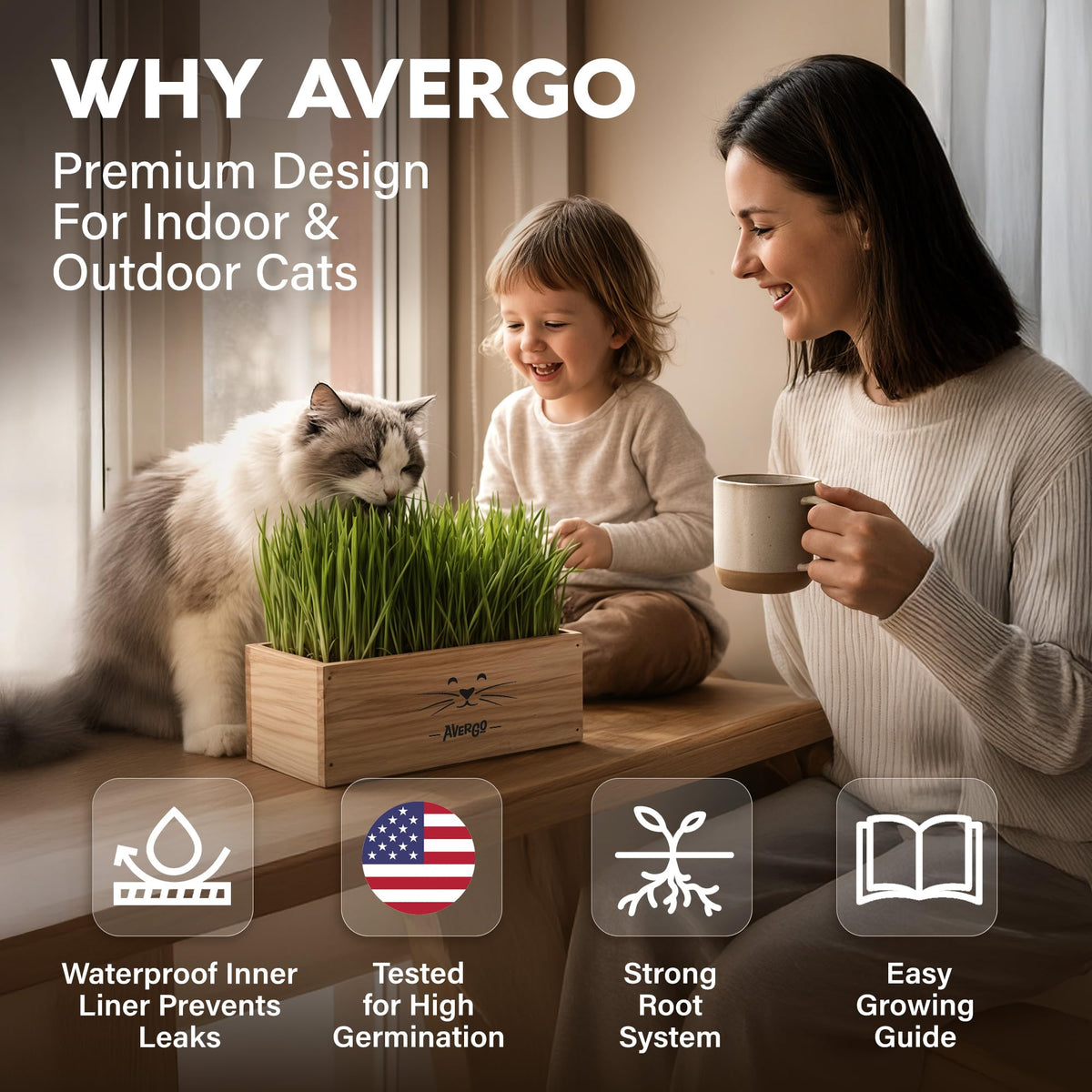 AVERGO mini gardening tools for easy kit assembly.