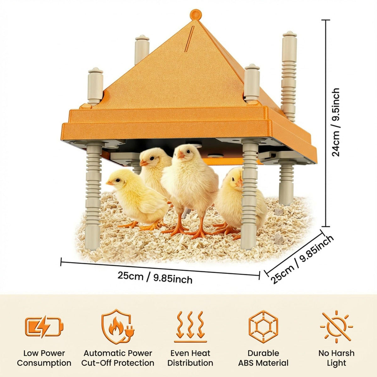 AvianHarvst chick brooder plate surface warmth delivers gentle radiant heat for hatchlings.
