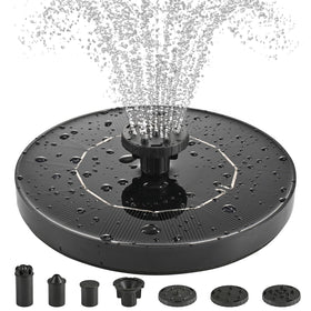 Avinory 1W solar bird bath pump in action circulating water for birds