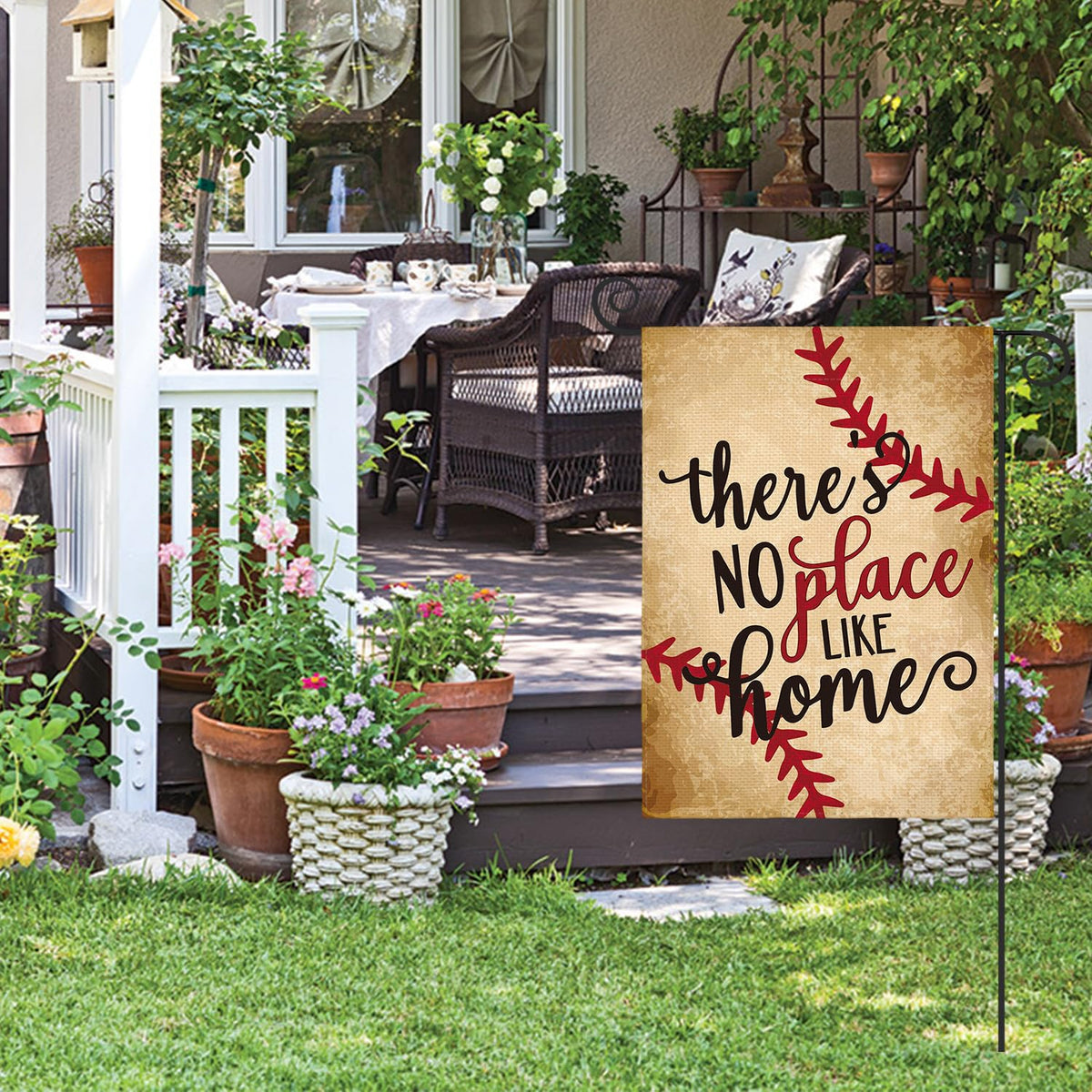 AVOIN Colorlife yard flag enhances yard decor for garden and porch.