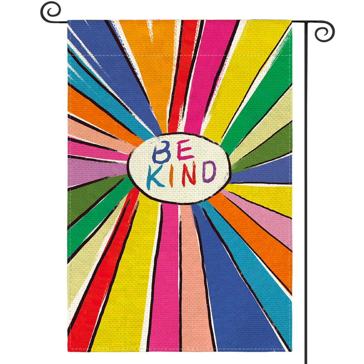 AVOIN colorlife Be Kind Rainbow Sunshine flag boosts curb appeal with vibrant rainbow design