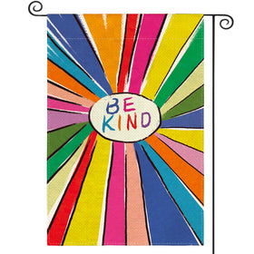 AVOIN colorlife Be Kind Rainbow Sunshine flag boosts curb appeal with vibrant rainbow design