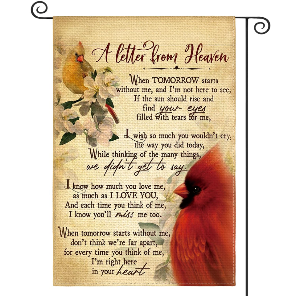 AVOIN colorlife Cardinal Memorial Flag 12x18 double-sided for outdoor display