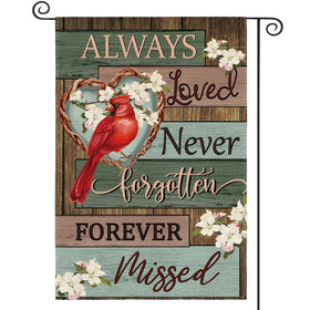 AVOIN colorlife Cardinal Memorial Flag 12x18 on yard for lasting remembrance