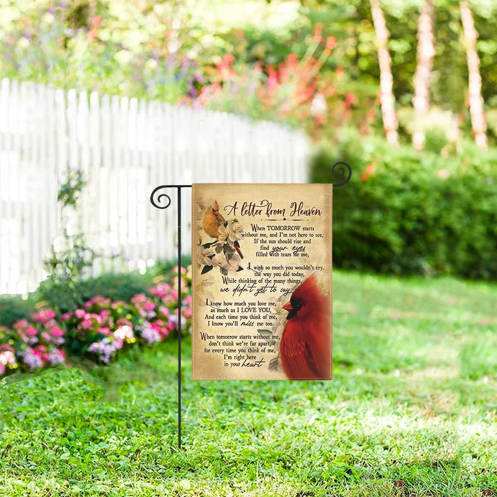 AVOIN colorlife Cardinal Memorial Flag suitable for cemetery display