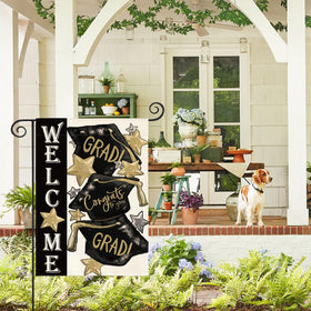 AVOIN colorlife Class of 2026 banner yard view, double-sided visibility