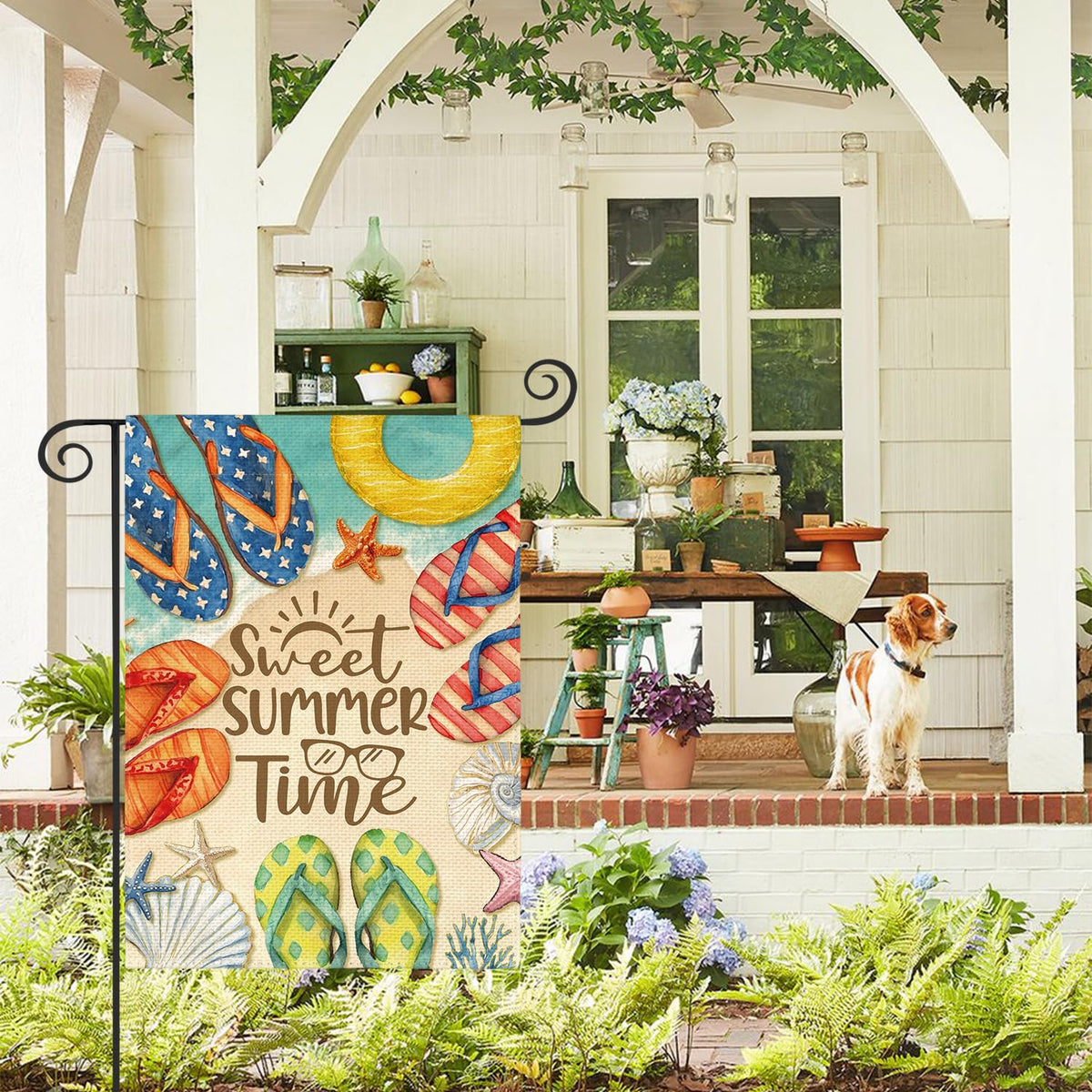 AVOIN colorlife coastal yard flag adds durable seasonal charm to garden.