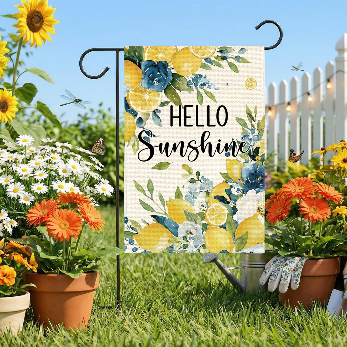 AVOIN colorlife Decorative yard flag on porch adds seasonal charm