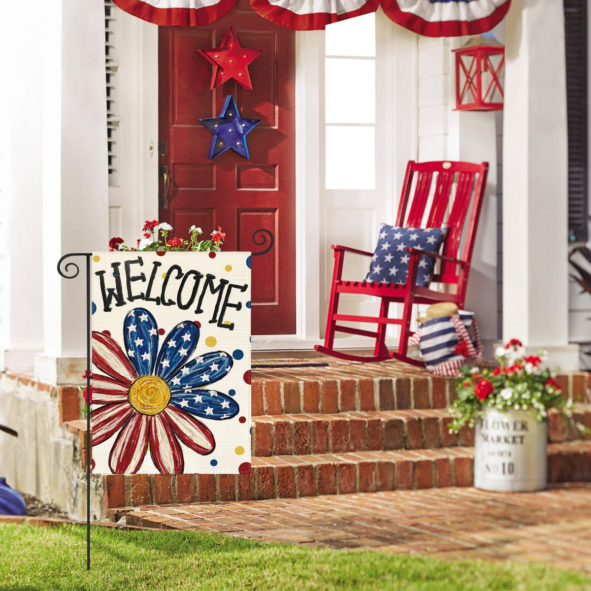 AVOIN colorlife double-sided flag design for year-round porch display.