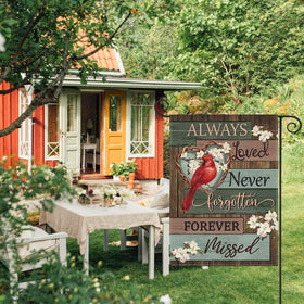 Double sided flag design ensures readable text from every angle on your porch