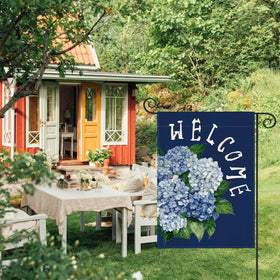 AVOIN colorlife double-sided floral flag, readable from both sides for porch appeal.