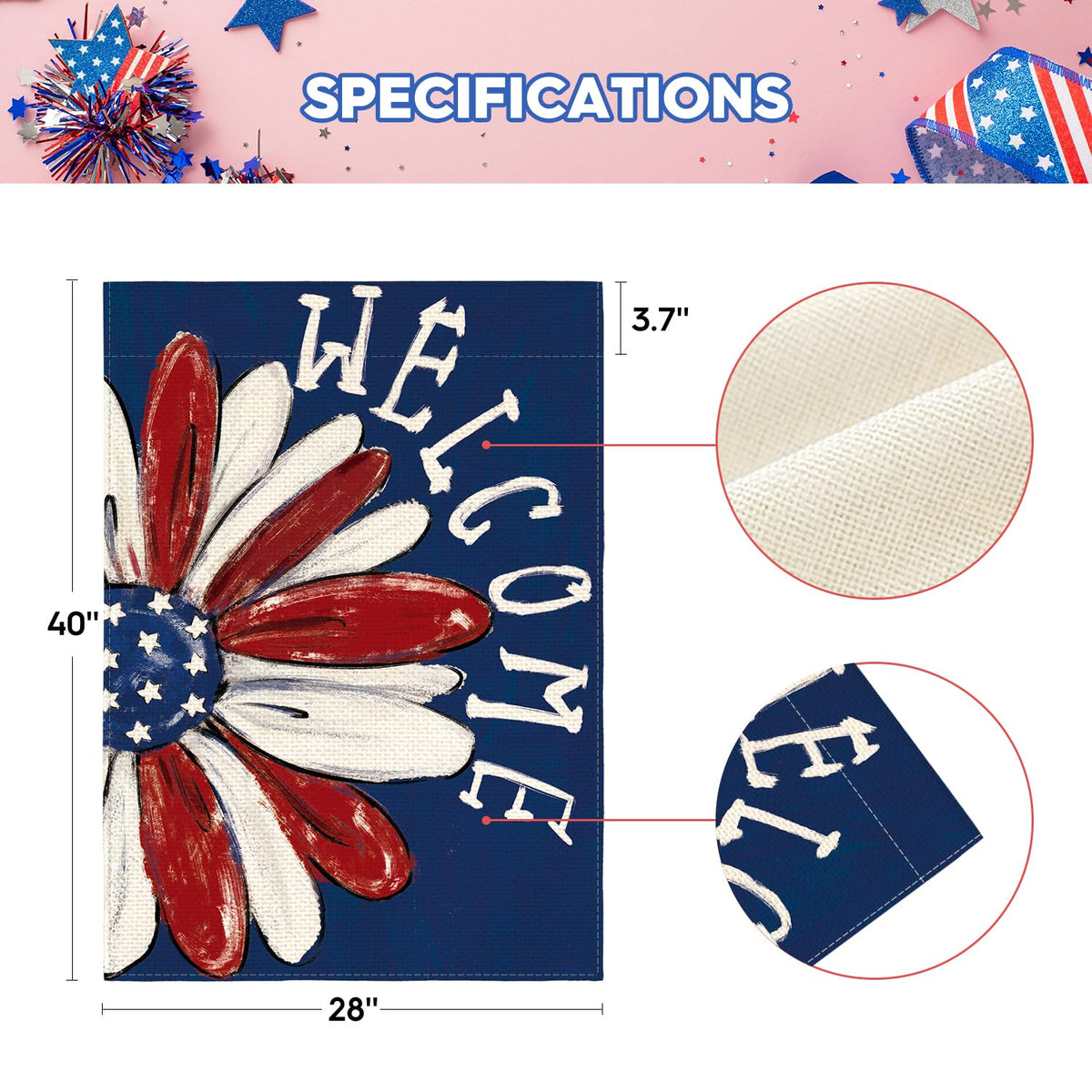AVOIN colorlife double-sided print flag visible from both sides.