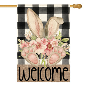 AVOIN colorlife Easter House Flag double-sided design for outdoor display.