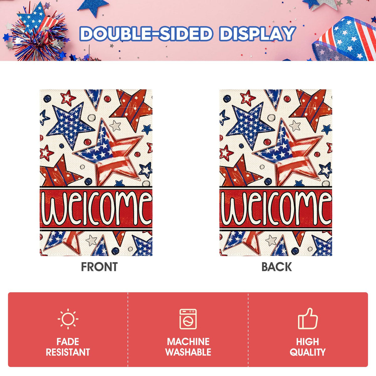 AVOIN colorlife 12x18 flag fits standard poles and stands.