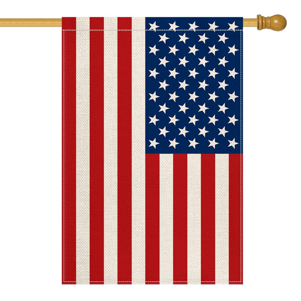 AVOIN colorlife 4th of July flag double-sided, visible from both sides for outdoor display