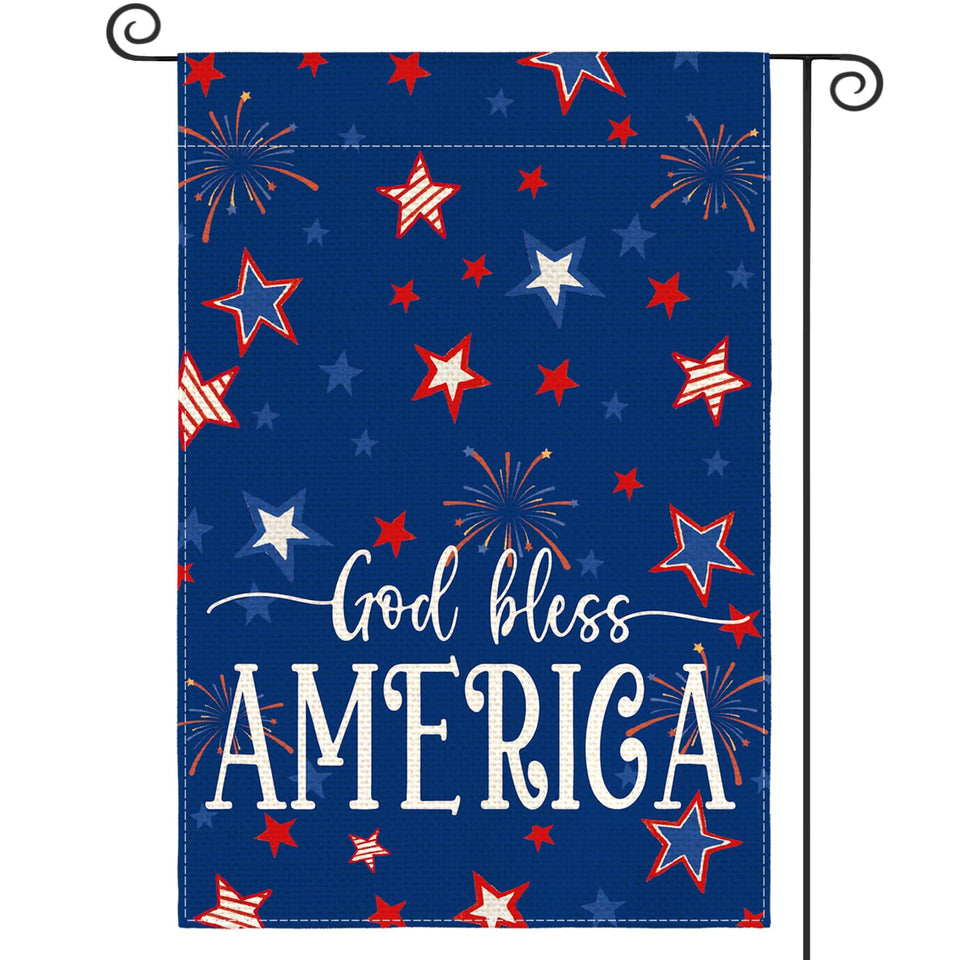 AVOIN colorlife God Bless America flag front view for yard display