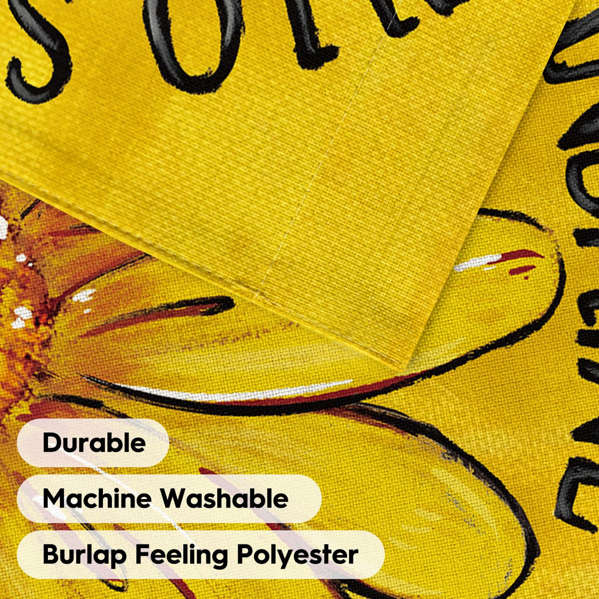 AVOIN colorlife Hello Sunshine daisy floral design brightens entryways.