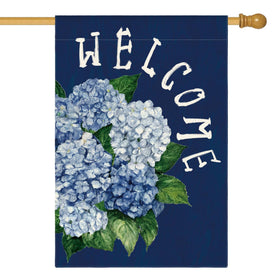 AVOIN colorlife Hydrangea Spring flag on porch welcoming guests with garden-style color