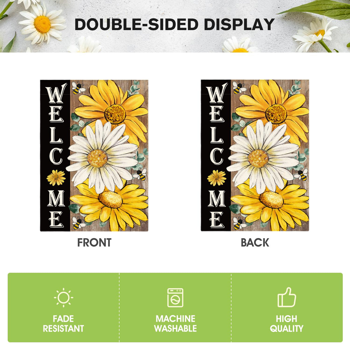 AVOIN colorlife machine-washable flag for simple care and upkeep.
