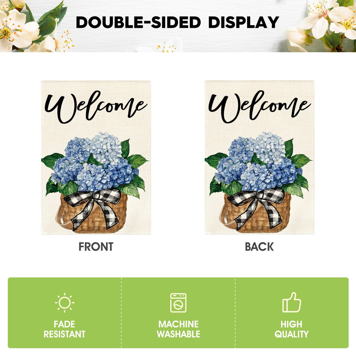 AVOIN colorlife Machine washable flag for easy maintenance.