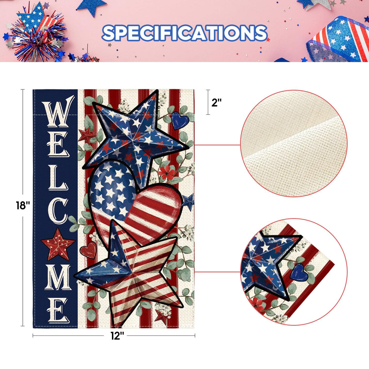 AVOIN colorlife memorial day flag 12x18 for seasonal decor