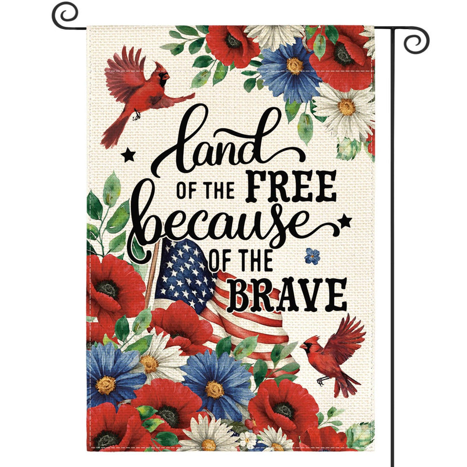AVOIN colorlife Memorial Day flag front view, double-sided design ideal for porch decor.