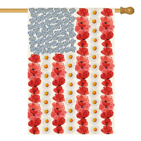 AVOIN colorlife Myosotis Poppy Memorial Day flag, double-sided display for outdoor decor