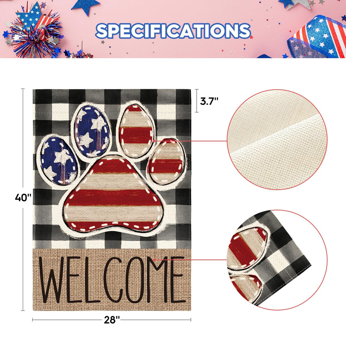 AVOIN colorlife outdoor flag crafted from durable spun polyester.