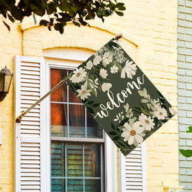 AVOIN colorlife double-sided Daisy Spring Flowers flag visible from both sides