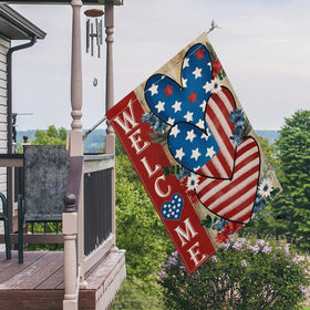 AVOIN colorlife outdoor-ready yard flag on patio for seasonal decor