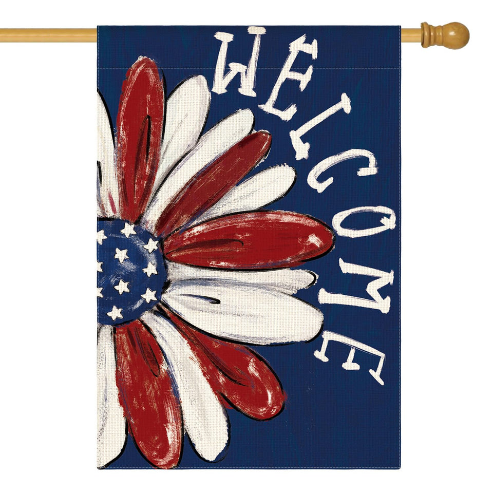 AVOIN colorlife patriotic flag front view for outdoor patriotic display.
