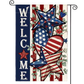 AVOIN colorlife patriotic flag 12x18 front view for durable outdoor decor