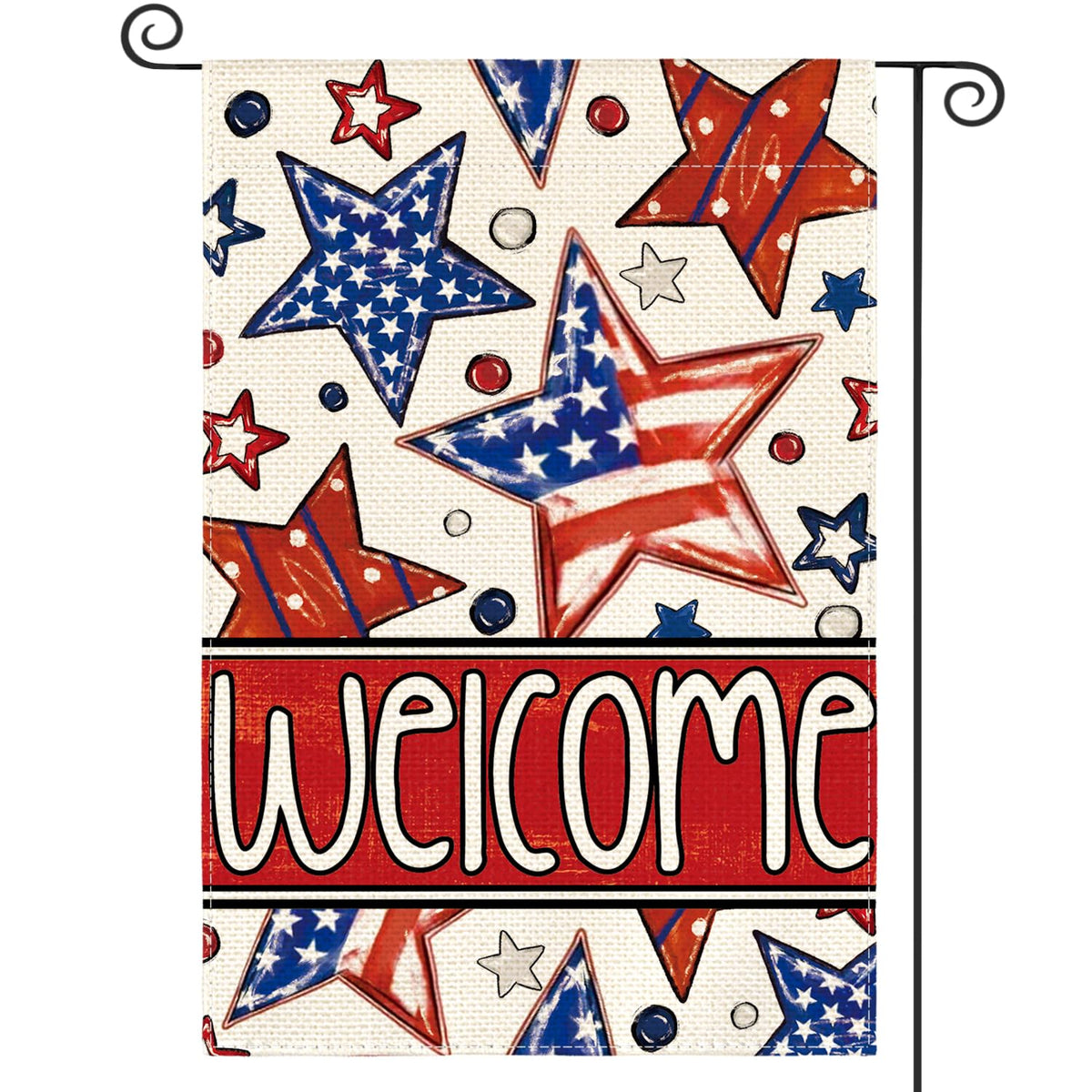 AVOIN colorlife patriotic flag 12x18 with stars and stripes for porch or garden.