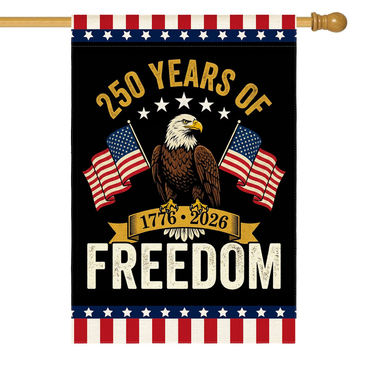 AVOIN colorlife patriotic flag front view for outdoor display with durable double-sided print